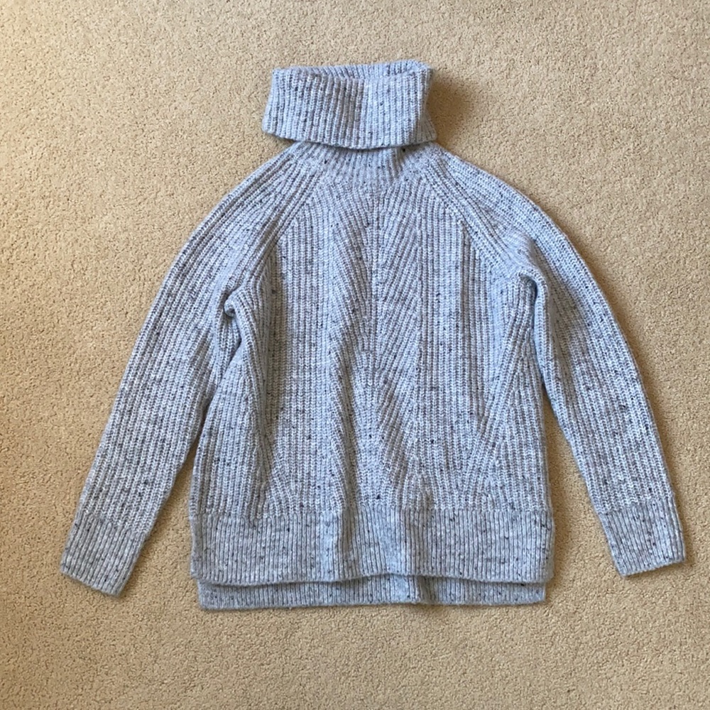 Madewell Knit Turtleneck Sweater Gray XS